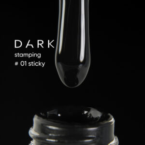 Dark lakas štampavimui Nr. 01 juodas STICKY, 10 ml.