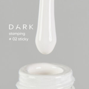 Dark lakas štampavimui Nr. 02 baltas STICKY, 10 ml