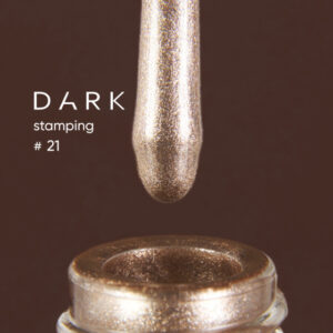 Dark lakas štampavimui Nr. 21 white gold metallic STICKY, 10 ml.