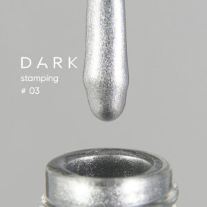 Dark lakas štampavimui Nr. 03 sidabrinis STICKY, 10 ml.